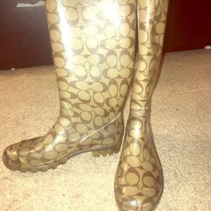 Coach rain boots