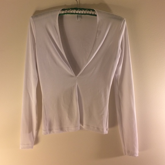 American Apparel White Brushed Jersey Venture Top