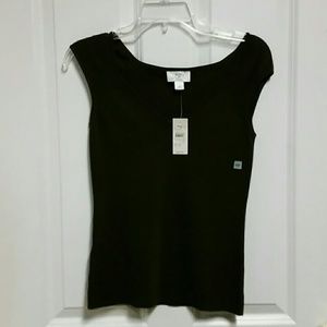 Loft Sleeveless Brown Top