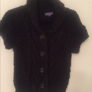 Vivienne Tam Black Chunky Short Sleeve Cardigan M