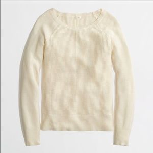 Warmspun Waffle Crewneck Sweater in Cream