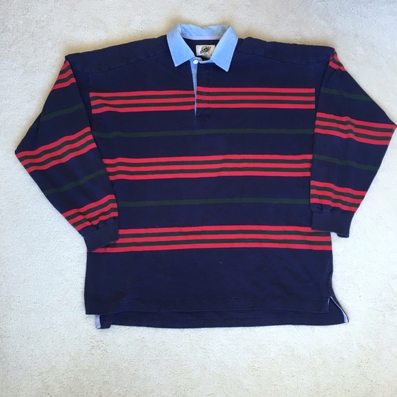 Field Gear Other - Field Gear Long Sleeved Rugby Shirt / Denim Collar