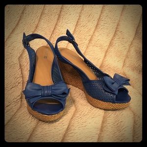 Sling back wedges