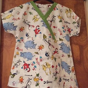 Disney Dr Seuss scrub top