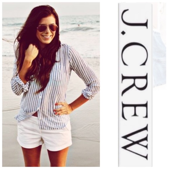✨J.CREW white Chino shorts