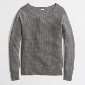 Warmspun Waffle Crewneck Sweater in Grey