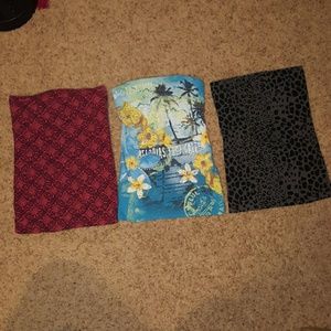 Ecu Set of 3 strapless tops (tube top) large