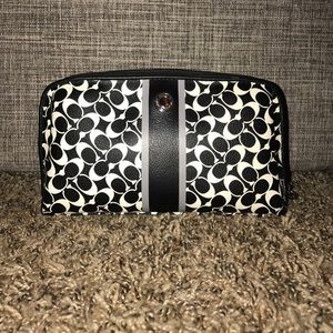 Coach large cosmetics bag