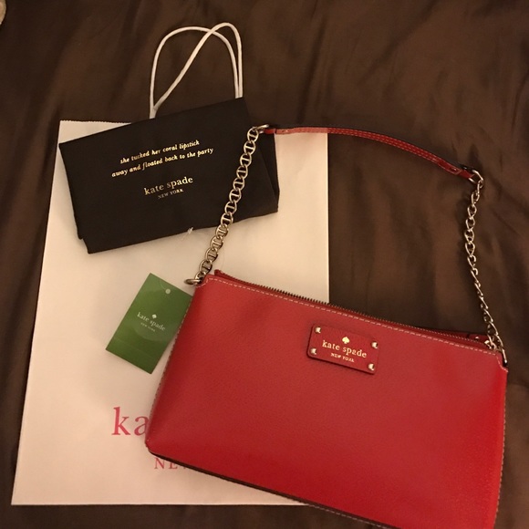 NWT Kate Spade Red Bag Clutch Wellesley