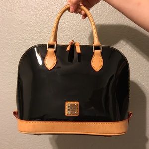 Dooney & Bourke Patent Zip Zip Satchel (Black)