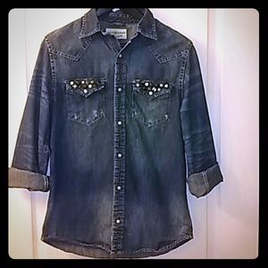 Denim long sleeve shirt