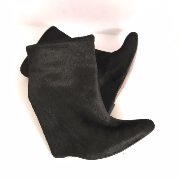 Zara Shoes - FLASH PARTY SALE! Zara Pony Hair Wedge Ankle Boots