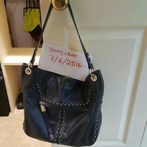 Blue leather purse so soft!