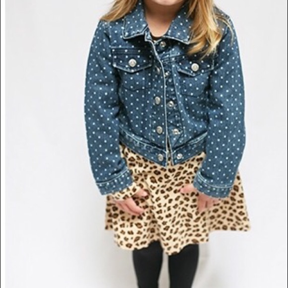 polka dot jean jacket