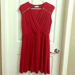 Red Calvin Klein dress