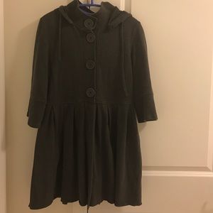 Charcoal grey sweat hood (peplum style)