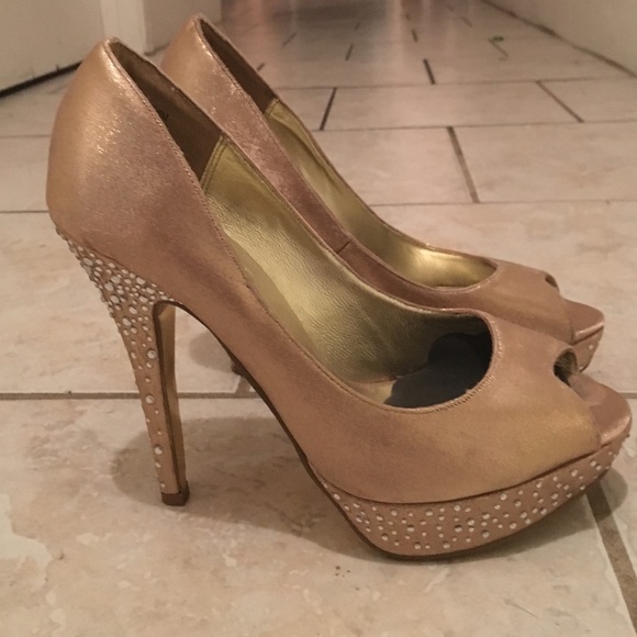 Mariah Carey Gold Heels