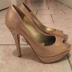 Mariah Carey Gold Heels