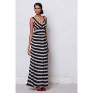Anthropologie Puella scribble stripe maxi dress S