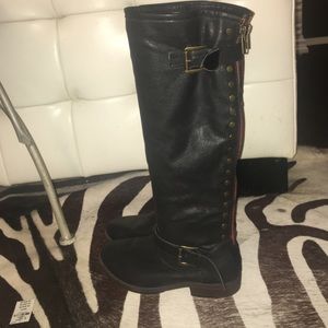 Small Heeled Bamboo Knee Boots