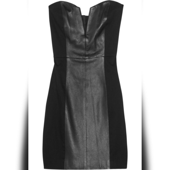 Mason by Michelle Mason leather panel dress