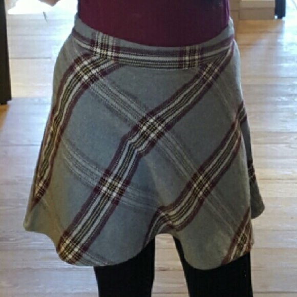 Grey school girl skirt