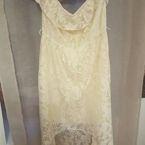 NWOT Sassy, lace, high low dress!!