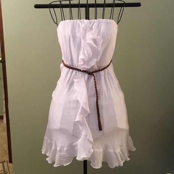 💎A.Byer💎White dress with belt - Picture 3 of 4