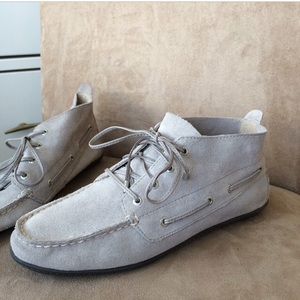 Sperry gray suede chukka moccasins