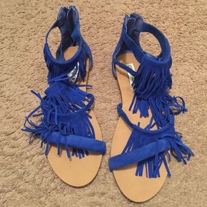 Fringed Blue sandals❌price is firm❌
