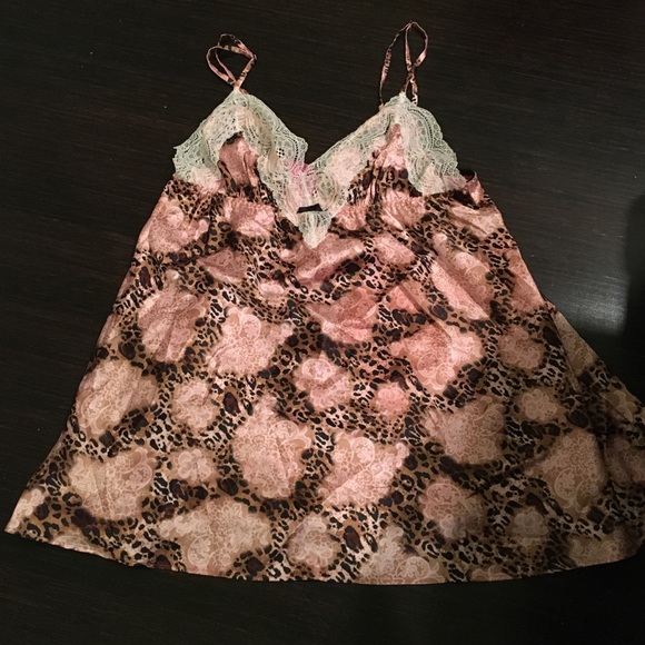 Victoria secret animal print satin tank