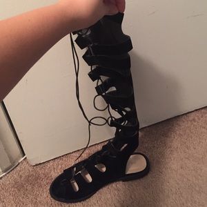 Never worn black gladiator sandals