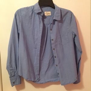 Blue light weight button up