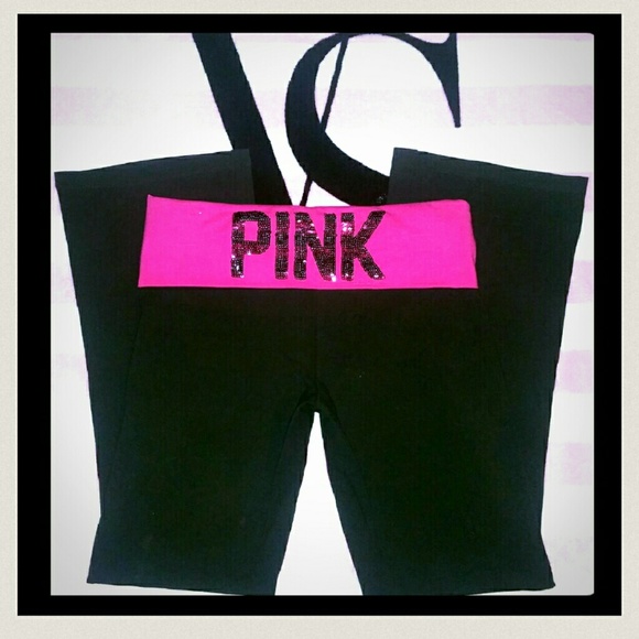 Victoria's Secret PINK Bling Yogas Size Large