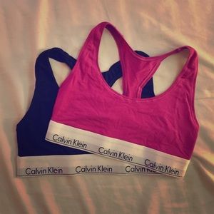 Calvin Klein modern cotton bra magenta black set