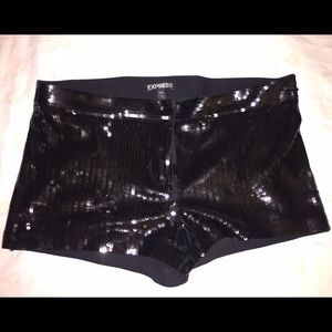Cute Black Sequin Short