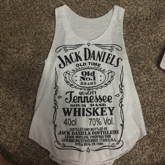White Jack Daniels tank top.