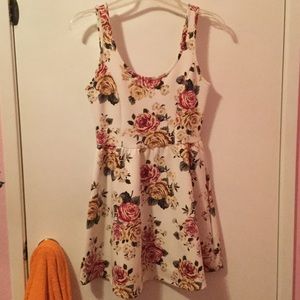 White floral dress