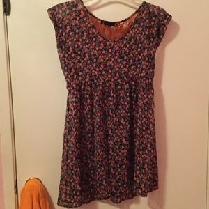 Orange floral dress
