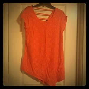 Peach asymmetrical top