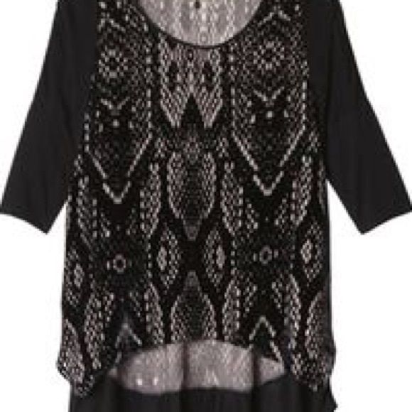 Rebecca Taylor Size 4 Black Velvet/Light Pink Top