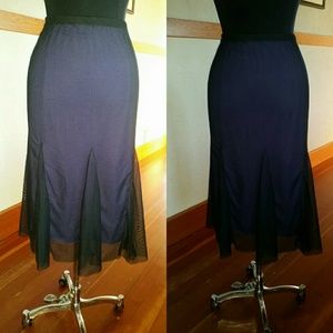 Purple lined net skirt