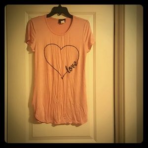 Light pink love top