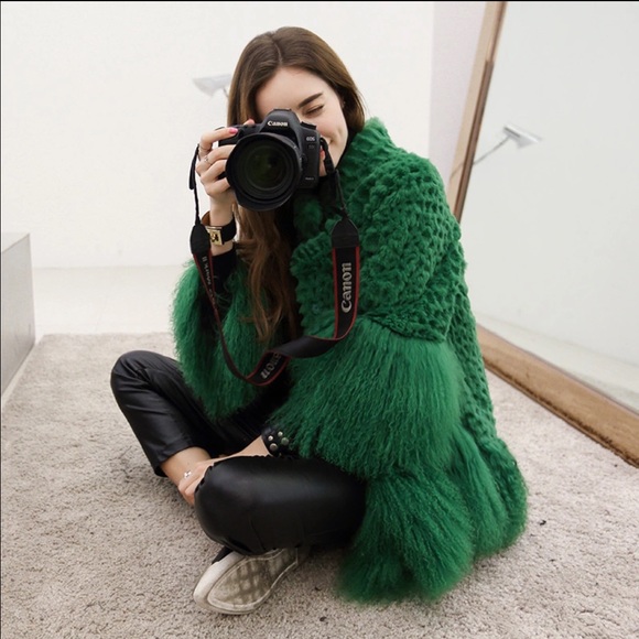 Real rabbit and mongolia sheep fur winter coat - Picture 2 of 4