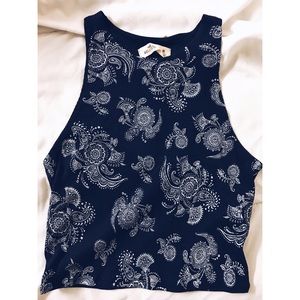 Hollister navy crop top