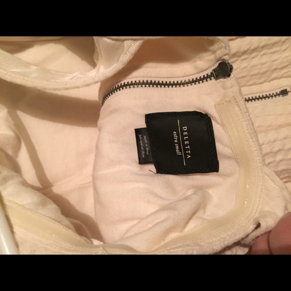 Cream dress from Anthroplogie with flower detail. - Picture 4 of 4