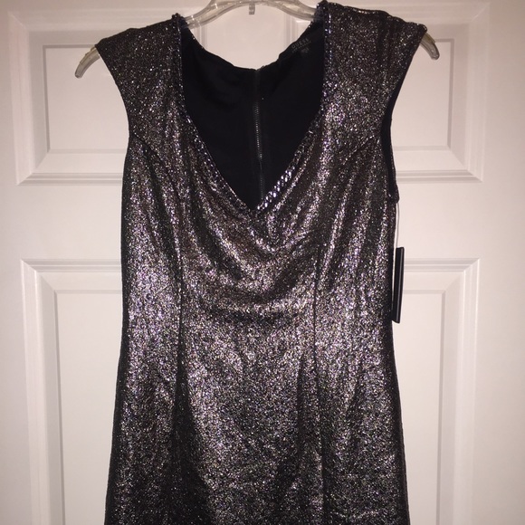 Jet black mini dress