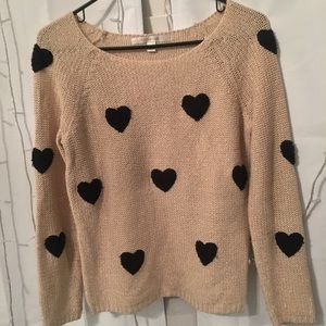 Polka dot hearts sweater