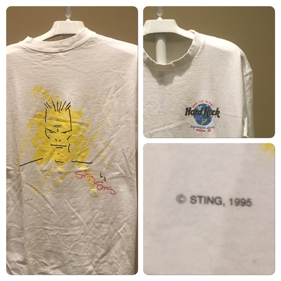 ビンテージUSA製ハードロックカフェ1995 スティングTシャツ ビンテージUSA製ハードロックカフェ1995 スティングTシャツ