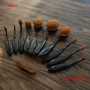 10pcs cosmetic makeup brush black JK